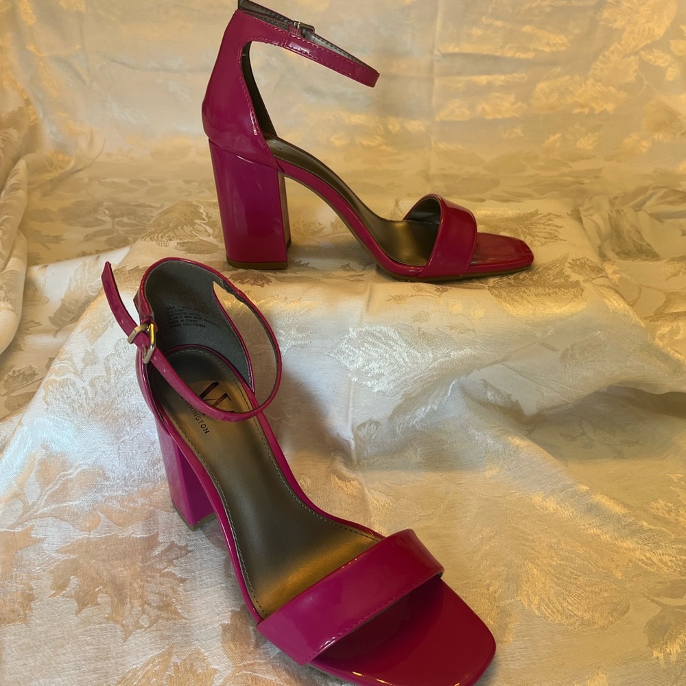 Elegant Pink High Heel Sandals size 8